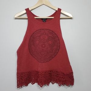 S Lace/Boho Crop Top